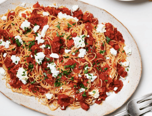 Angel Hair with Sun-dried Tomatoes and Goat Cheese