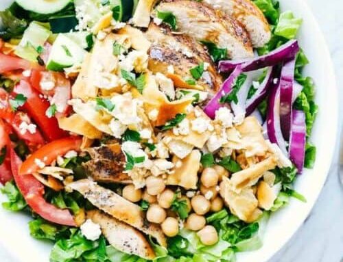Mediterranean Salad with Homemade Dressing