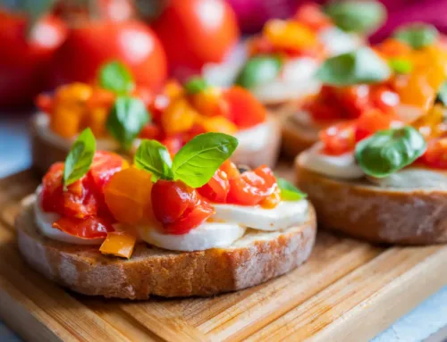 Crispy Bruschetta with Tomato and Basil