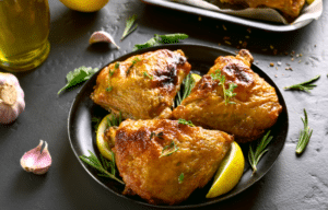 Honey Garlic Baked Chicken Thighs kitch-mystic-recipe