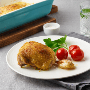 Honey Garlic Baked Chicken Thighs kicth-mystic-recipe