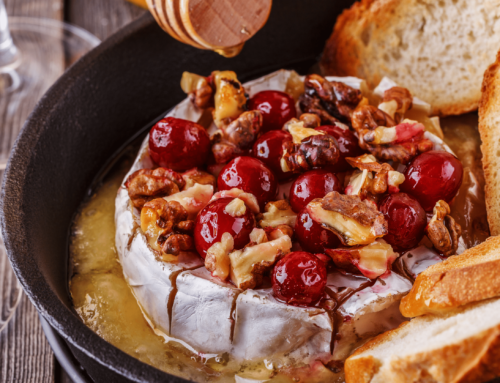 Baked Brie with Cranberry Sauce