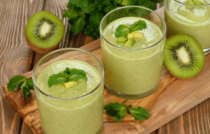 Chilled Pea and Mint Soup Shots kitch-mystic-ct
