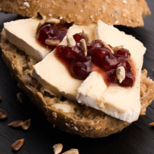 French Tartine with Jam and Brie