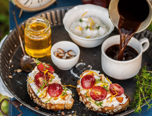 Italian Ricotta Toast with Honey and Almonds