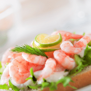 Scandinavian Open-Faced Shrimp Sandwich (Smørrebrød) kitch-mystic-ct