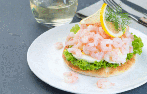 Scandinavian Open-Faced Shrimp Sandwich (Smørrebrød) kitch-mystic-ct